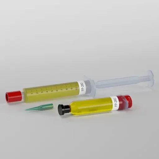 FP-260 – Pâte de flux pour réparations sur PCB (résidus de flux visibles sous lumière UV)